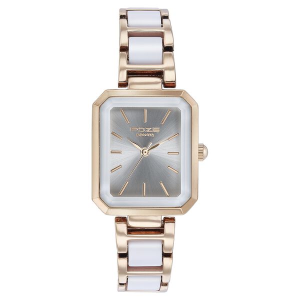 Sonata Poze Quartz Analog Silver Dial Two Toned Color Stainless Steel Strap Watch For Women - image number 1