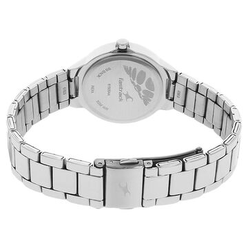 Fastrack Checkmate Quartz Analog Grey Dial Stainless Steel Strap Watch for Girls