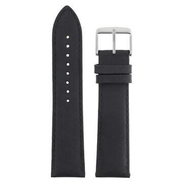 22 mm Black Genuine Leather Straps for Men