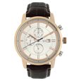 Tommy Hilfiger Quartz Multifunction Silver Dial Leather Strap Watch for Men - image number 0