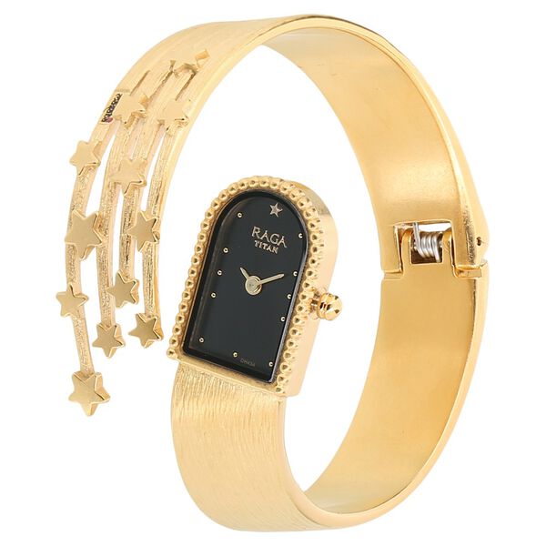 Titan Raga X Masaba Black Dial Analog Metal Strap Watch for Women - image number 1