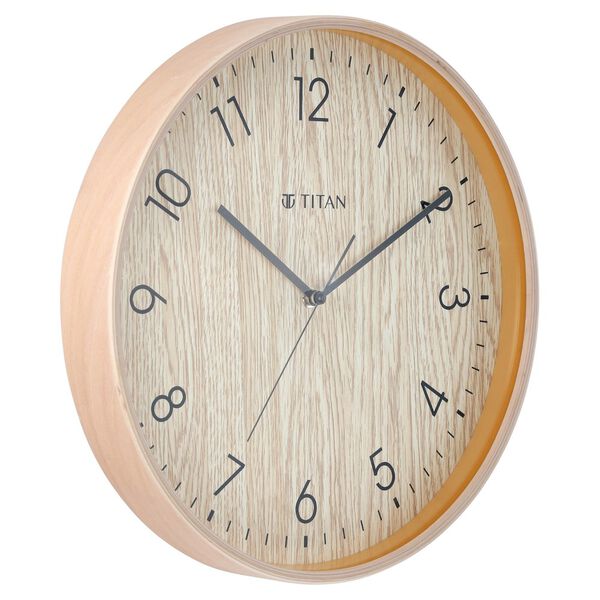 Titan Wooden Brown Wall Clock with Silent Sweep Technology - 31.5 cm x 31.5 cm (Medium) - image number 2