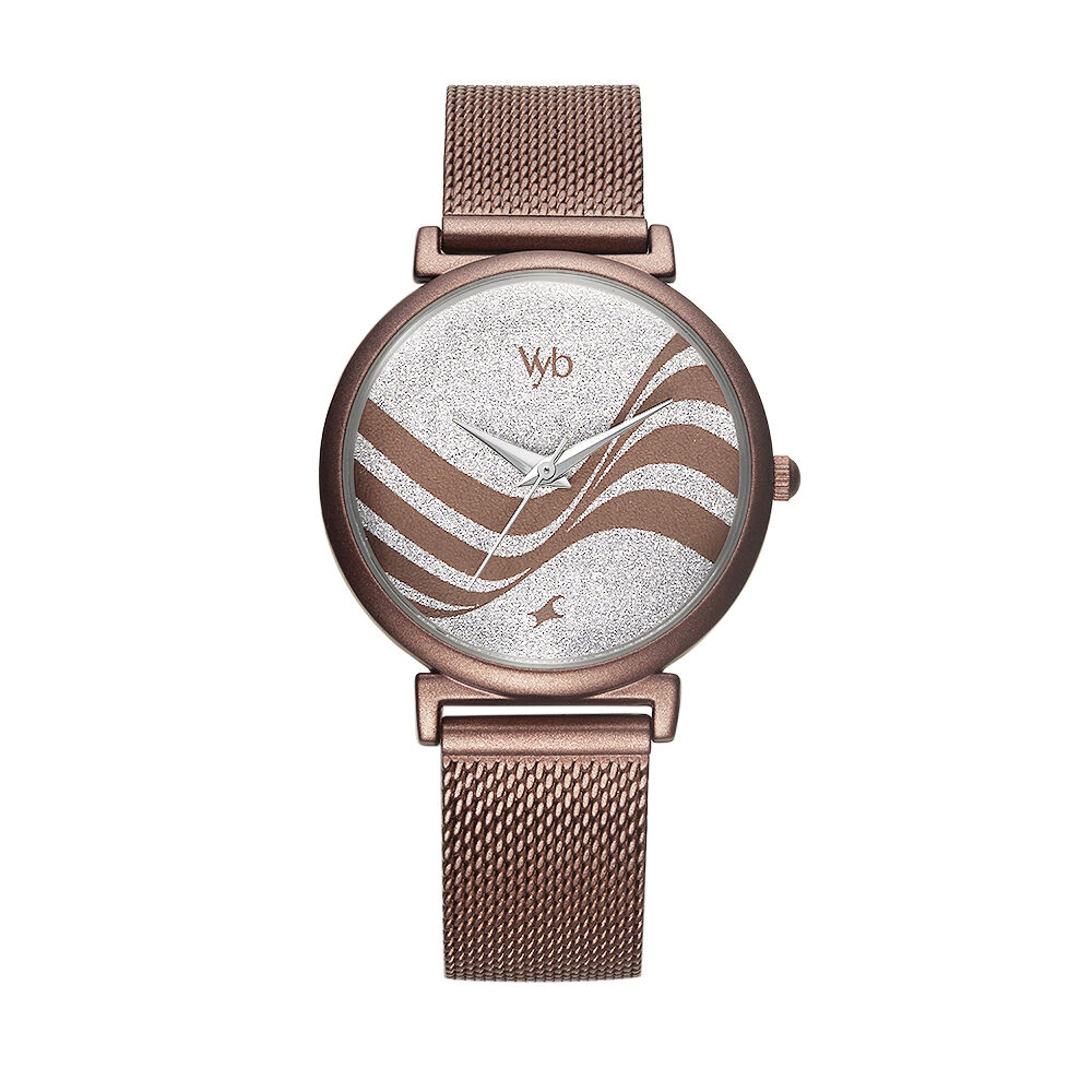 Buy Online Fastrack Vyb Seeker Quartz Analog Silver Dial Stainless Steel Strap Watch for Girls fv60013qm01w Titan