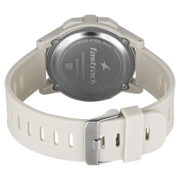 Fastrack Streetstyle Digital Dial Beige Polyether Strap Watch For Unisex