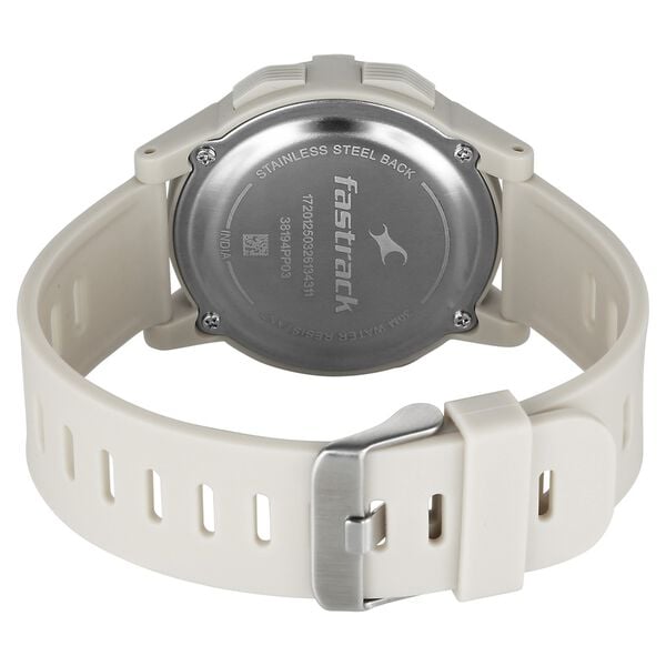 Fastrack Streetstyle Digital Dial Beige Polyether Strap Watch For Unisex - image number 5