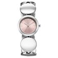 Vyb Showstopper By Fastrack Quartz Analog Maroon Dial Rose Gold Metal Strap Watch For Girls