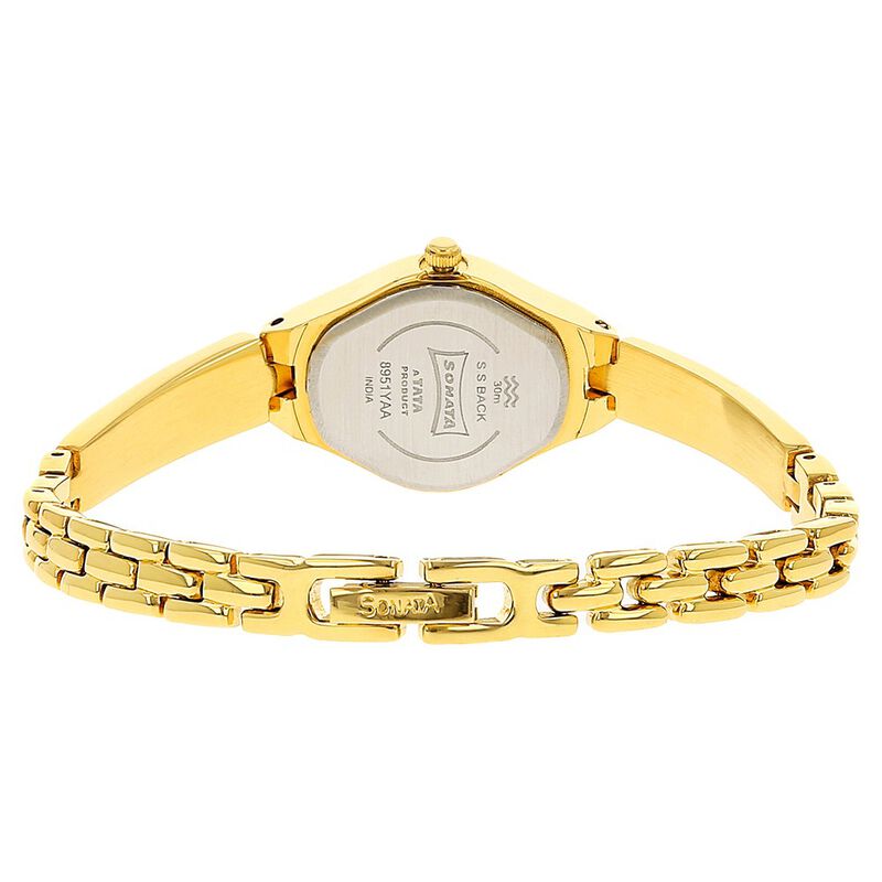 Sonata Quartz Analog White Dial Metal Strap Watch for Women - image number 3