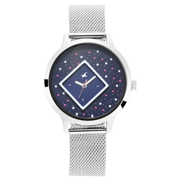 Fastrack Fit Outs Quartz Analog Blue Dial Metal Strap Watch for Girls - image number 1