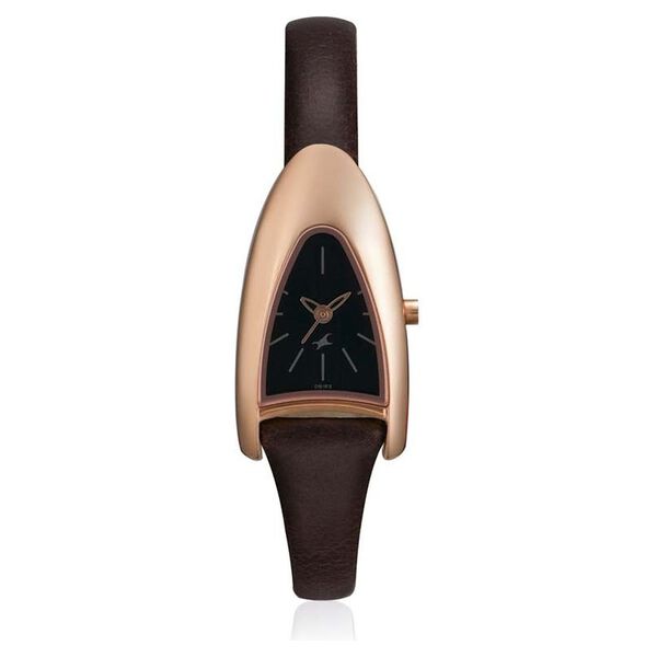 Fastrack Quartz Analog Black Dial Leather Strap Watch for Girls - image number 0