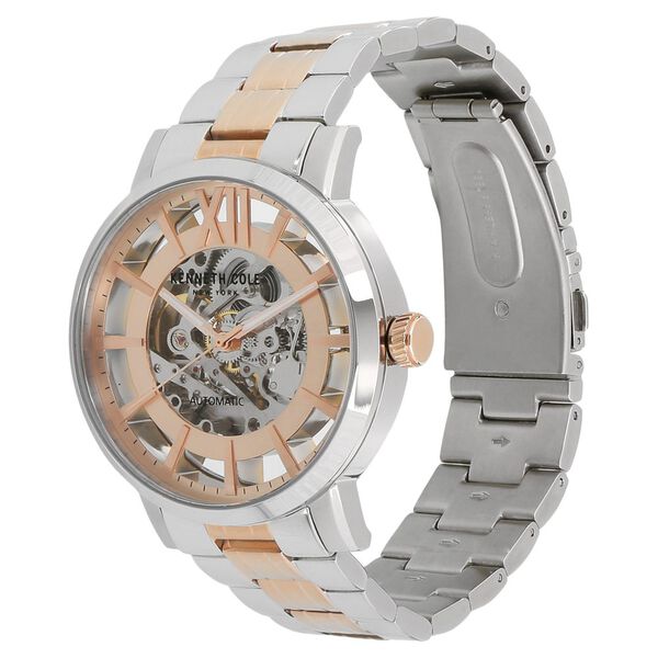 Kenneth Cole Automatic Rose Gold Dial Stainless Steel Strap Watch for Men - image number 1