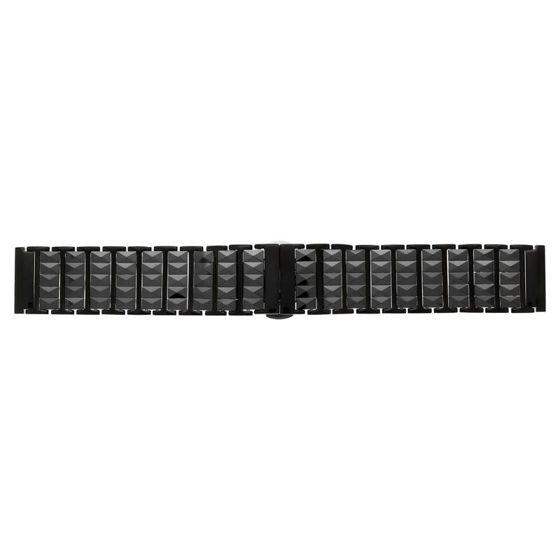 22 mm Black Ceramic & Metal Straps for Men