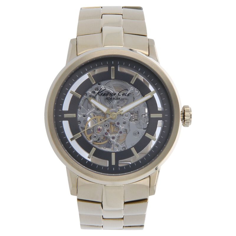 Kenneth Cole Automatic Grey Dial Stainless Steel Strap Watch for Men