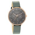 Titan Women's Svelte Rose gold: Multi-Function Watch with Leather Strap