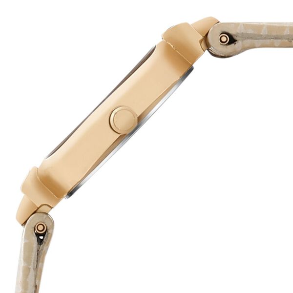 Nebula Quartz Analog Champagne Dial Leather Strap Watch for Women - image number 3