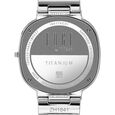 Edge Squircle Titanium Grade 5 Quartz Analog Quartz Analog Mirror Polished Grey Dial Titanium Strap Watch For Men - image number 6