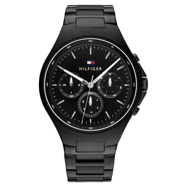 Tommy Hilfiger Black Dial Black Colour Stainless Steel Strap Watch for Men - image number 0