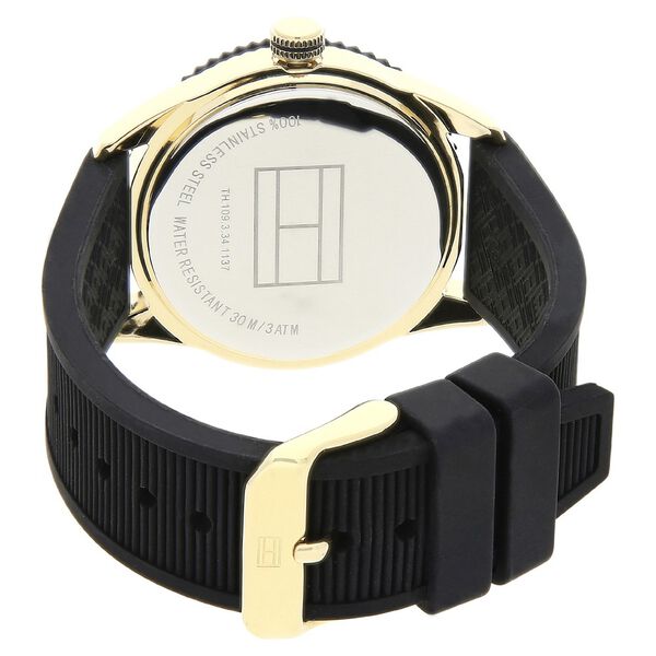 Tommy Hilfiger Quartz Analog Black Dial Silicone Strap Watch for Women - image number 3