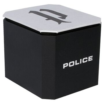 Police Black Dial Brown Strap Multifunction Watch for Men