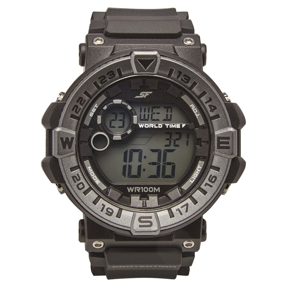 SF Digital Dial Plastic Strap Watch for Men
