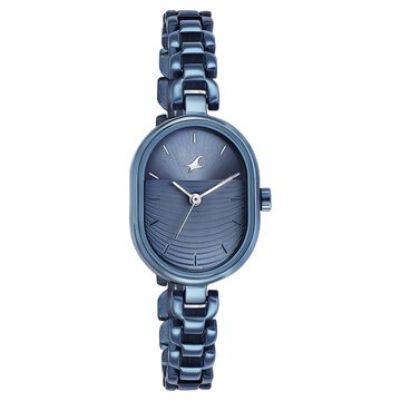 Fastrack Style Up Blue Dial Metal Strap Watch for Girls