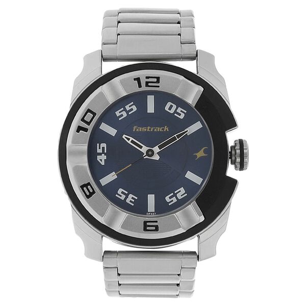 Fastrack Motorheads Quartz Analog Blue Dial Stainless Steel Strap Watch for Guys - image number 0