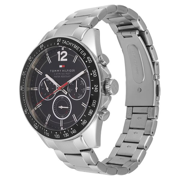 Tommy Hilfiger Quartz Multifunction Black Dial Metal Strap Watch for Men - image number 2