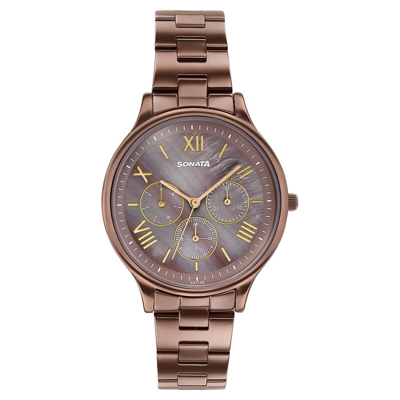 Sonata Women's Work Wear beautiful brown Watch - Premium Multifunction design for everyday style