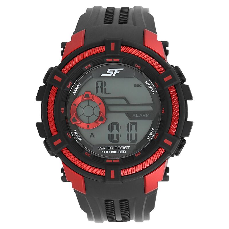 SF Digital Dial Plastic Strap Watch for Men