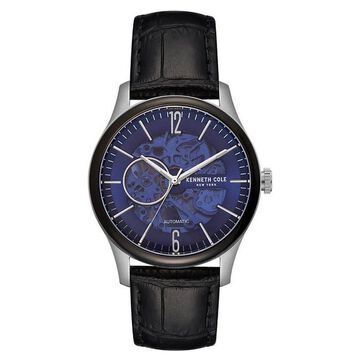 Kenneth Cole Quartz Analog Blue Dial Leather Strap Watch for Men