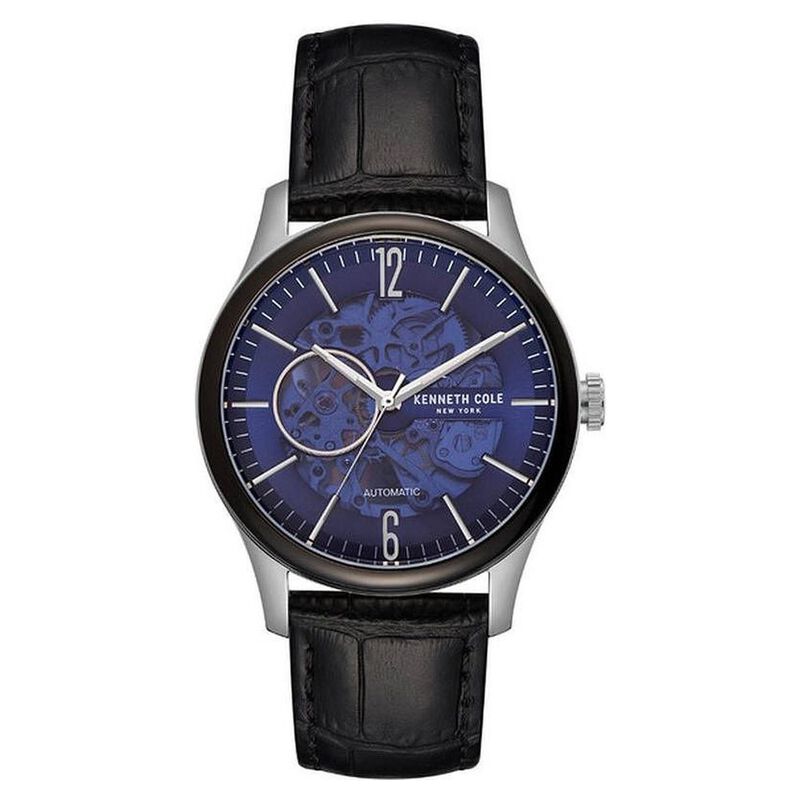 Kenneth Cole Quartz Analog Blue Dial Leather Strap Watch for Men - image number 0