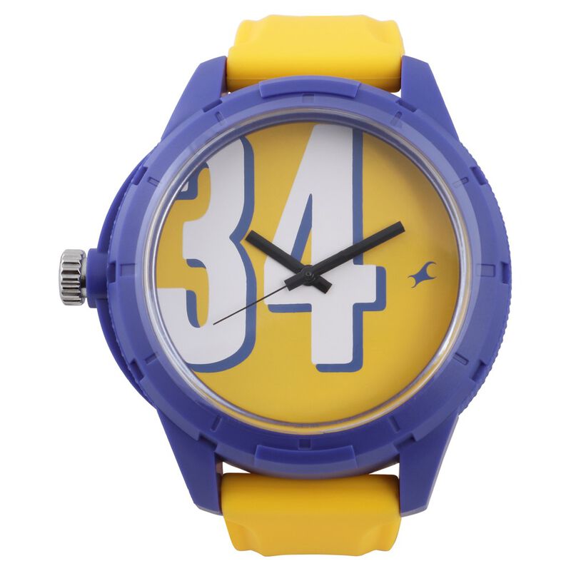 Fastrack Quartz Analog Yellow Dial Plastic Strap Watch for Unisex - image number 0