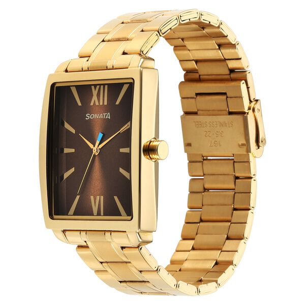 Sonata Utsav Brown Dial Watch for Men - image number 1