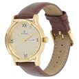 Titan Champagne Dial Analog with Day and Date Leather Strap watch for Men - image number 1