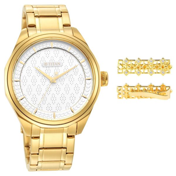 Titan Wedding White Dial Analog with Date Stainless Steel Strap watch for Men - image number 0