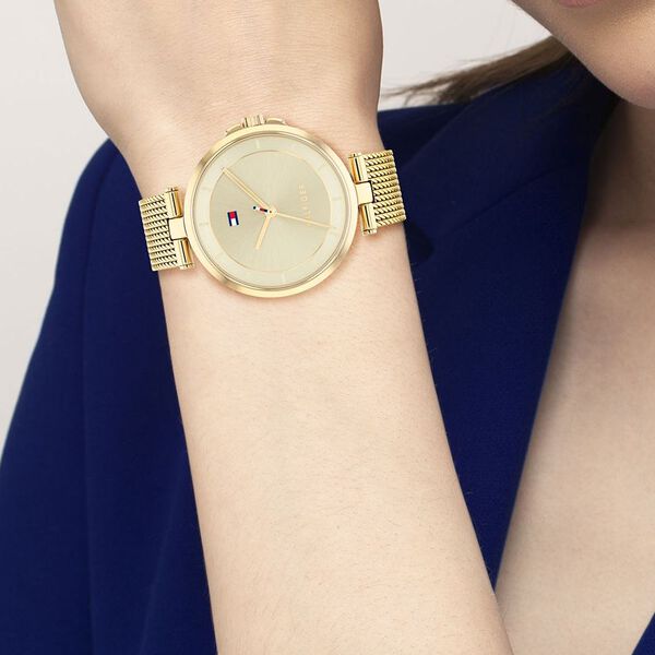 Tommy Hilfiger Quartz Analog Beige Dial Stainless Steel Strap Watch for Women - image number 3