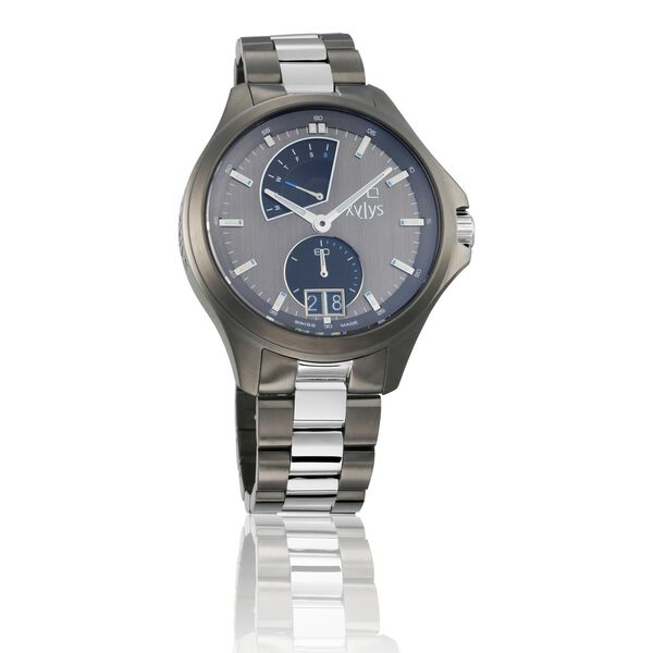 Xylys Swiss Analog with Day and Date Two Toned Stainless Steel Strap and Grey Dial Watch For Men - image number 0