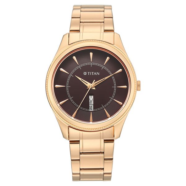 Titan Regalia Allure Classic Day-Date Men's Dress Watch - image number 0