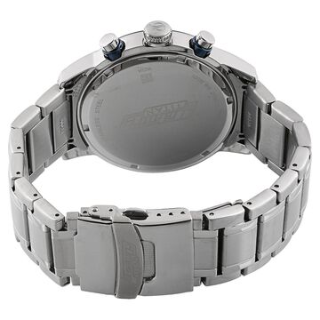 Titan Octane Quartz Chronograph Blue Round Dial Silver Stainless Steel Strap Watch For Men