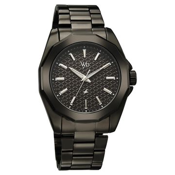 Vyb Challenger By Fastrack Quartz Analog Grey Dial Grey Stainless Steel Strap Watch For Guys