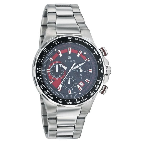 Titan Quartz Chronograph Black Dial Watch for Men - image number 0