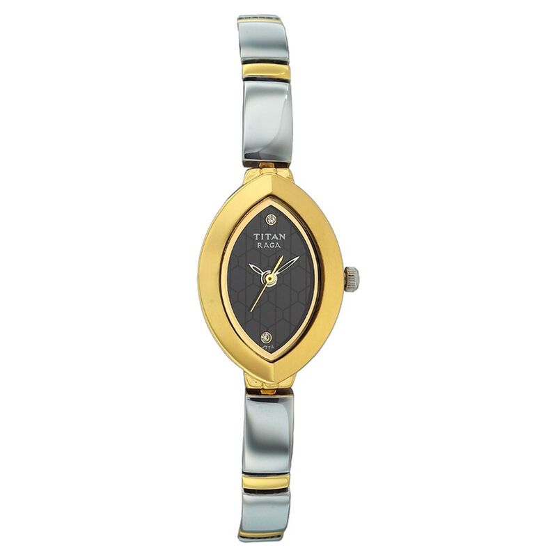 Titan Quartz Analog with Date Black Dial Watch for Women