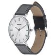 Sonata Quartz Analog with Date Silver Dial Black Leather Strap Watch For Men - image number 3