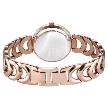 Vyb Successor By Fastrack Quartz Analog Pink Dial Rose Gold Metal Strap Watch For Girls