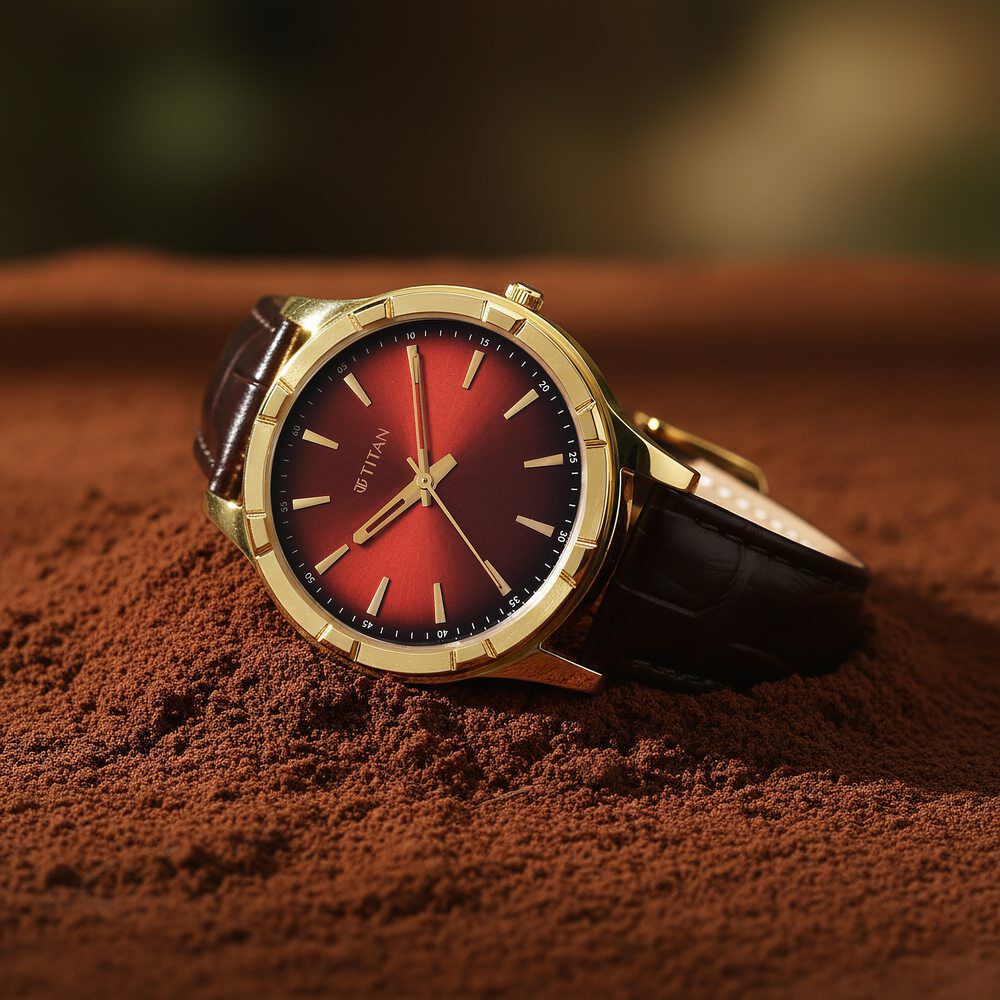 Buy Online Titan Karishma Festive Analog with Mahogany Brown Dial