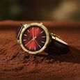 Titan Karishma Festive Analog with Silver Dial Black Leather Strap Watch for Men