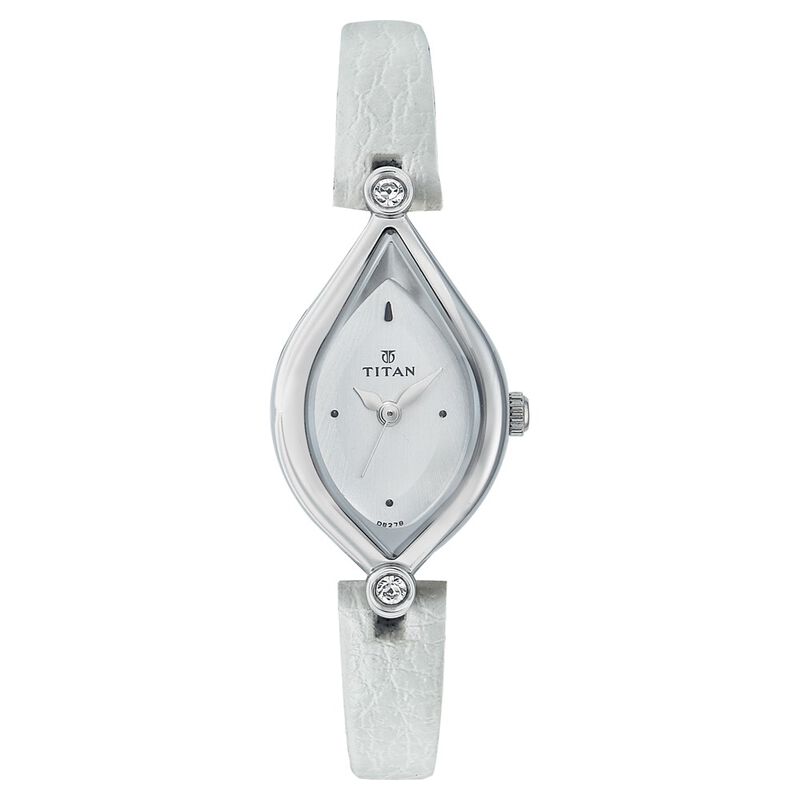 Titan Quartz Analog Silver Dial Watch for Women