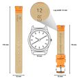 12 mm Orange Genuine Leather Strap for Women - image number 1