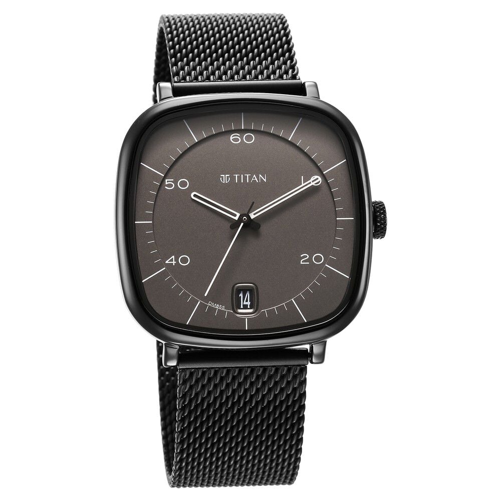 Buy Online Titan Neo Curve Quartz Analog with Date Anthracite Dial