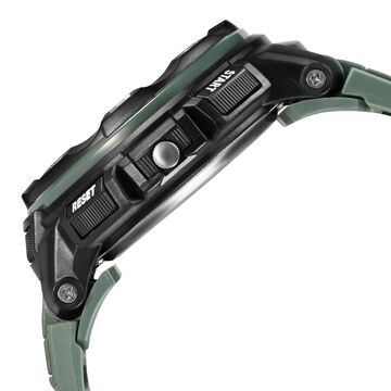 Fastrack AnaDigi Black Dial Green Colour Plastic Strap Unisex Watch