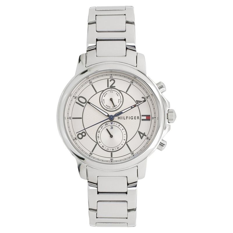 Tommy Hilfiger Quartz Multifunction Silver Dial Metal Strap Watch for Women